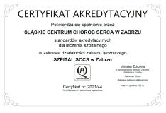Certyfikat Akredytacyjny 2021