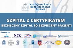 Certyfikat  Bezpieczny szpital to bezpieczny pacjent