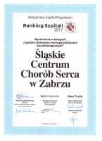 IV miejsce w Ogólnopolskim Rankingu Szpitali „Rzeczpospolitej” - Bezpieczny Szpital 2017 - w kategorii „Najlepszy monospecjalistyczny szpital publiczny w Polsce - Zdjęcie główne