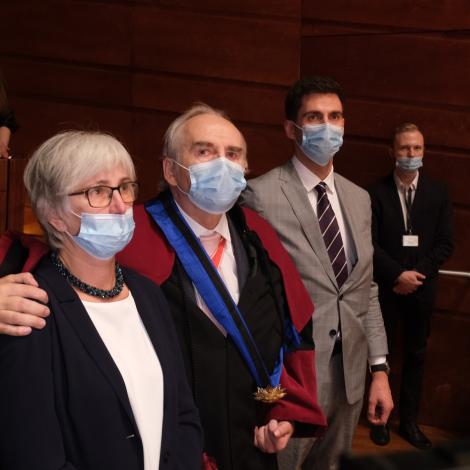 profesor Marian Zembala z małżonką i synem