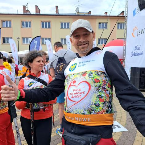 Pan Tomasz pacjent po przeszczepie płuc przed startem 