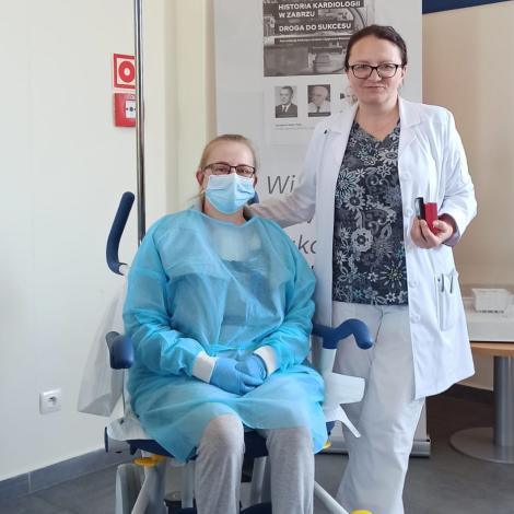 Pacjentka po przeszczepie serca z dr Joanną Śliwką