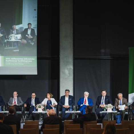 Uczestnicy debaty w Międzynarodowym Centrum Kongresowym w Katowicach 