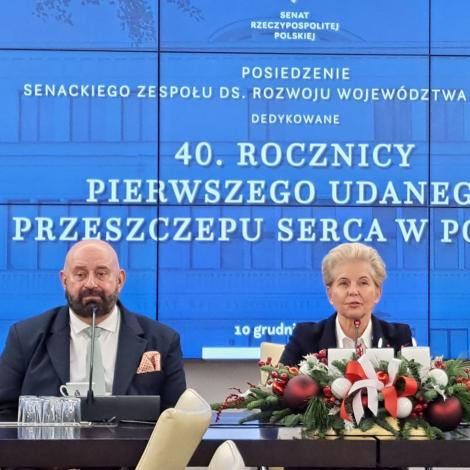 Od lewej: prof. P. Przybyłowski, B. Małecka-Libera, H. Bieda