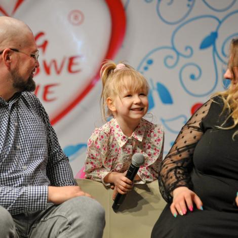 Zosia Łatas z rodzicami