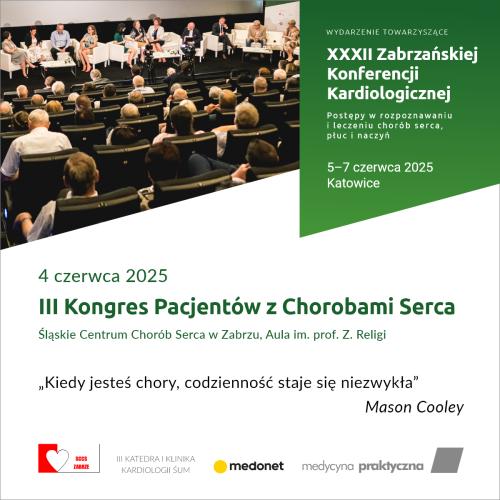 Zapraszamy na III Kongres Pacjentów z Chorobami Serca - Zdjęcie główne Zapraszamy na III Kongres Pacjentów z Chorobami Serca - Zdjęcie główne