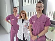 Od lewej: doc. Mazurek. doc. Jędrzejczyk-Patej, dr Dyrbuś